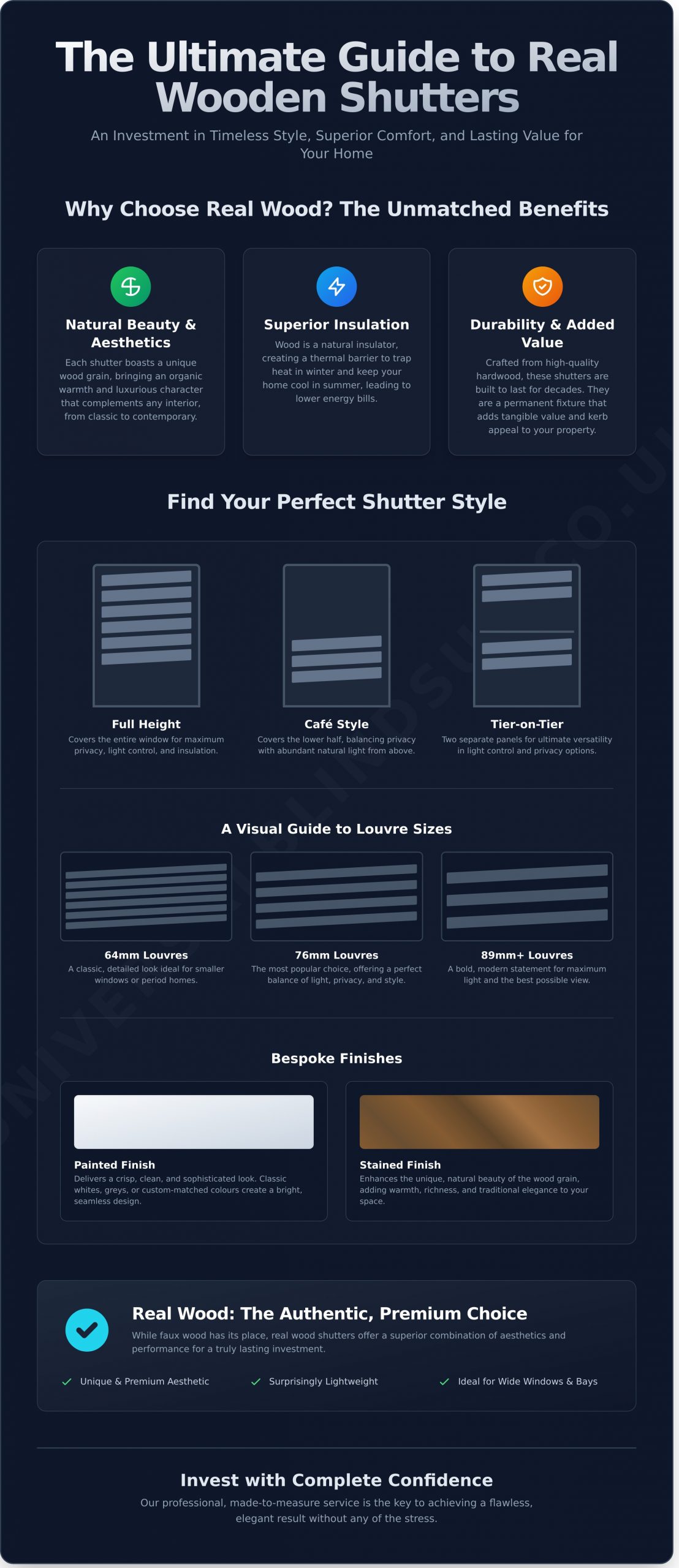 Wooden Shutters: Timeless Style & Lasting Quality for Your Home - Infographic