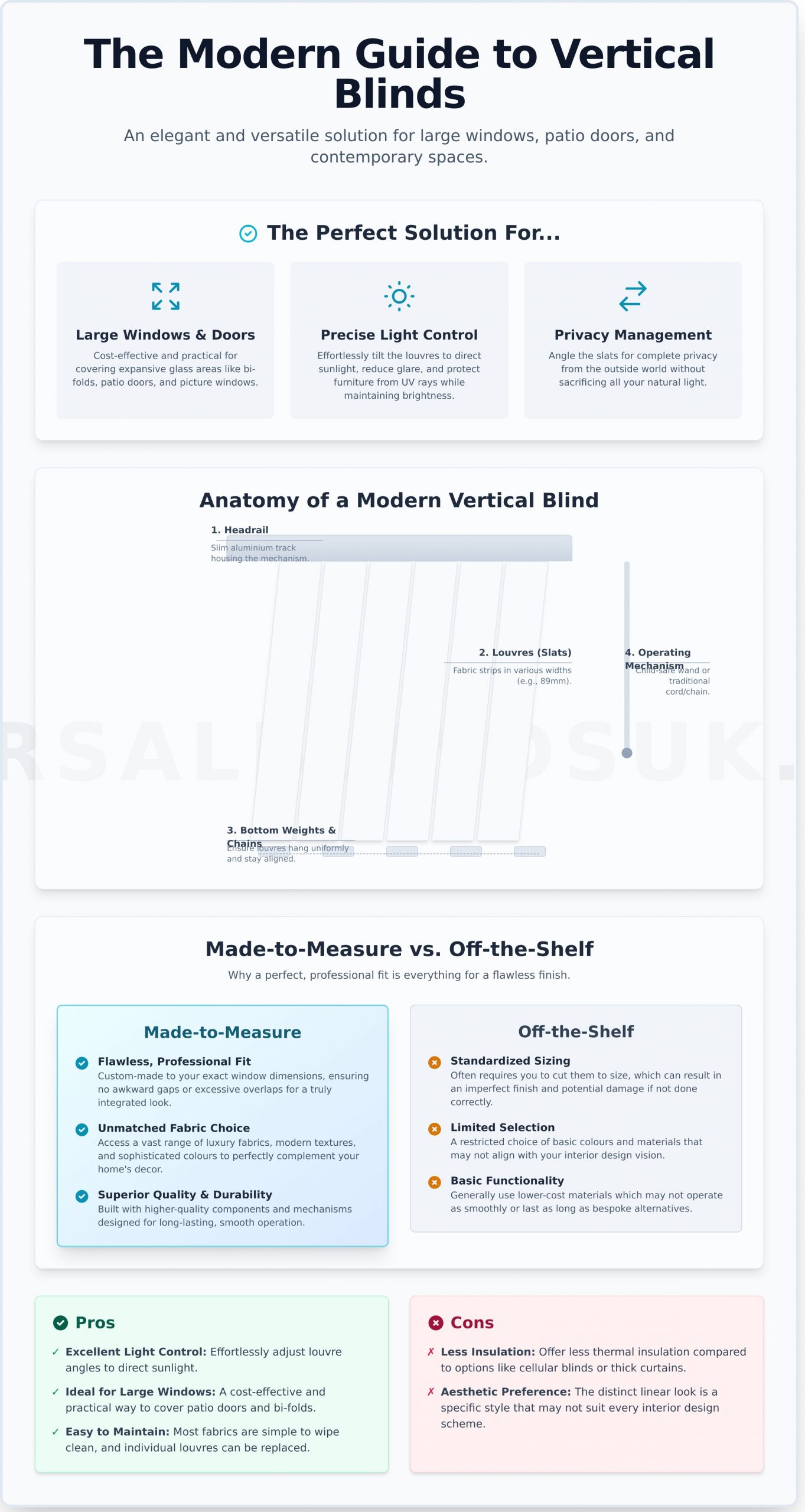 Vertical Blinds: The Ultimate Guide to Style and Functionality - Infographic