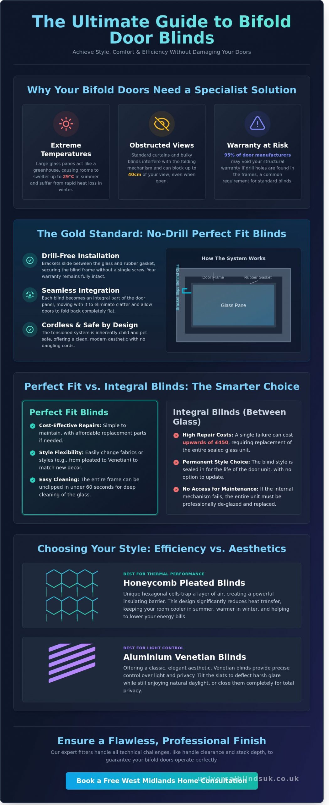 The Best Blinds for Bifold Doors in 2026: A Complete UK Buying Guide - Infographic