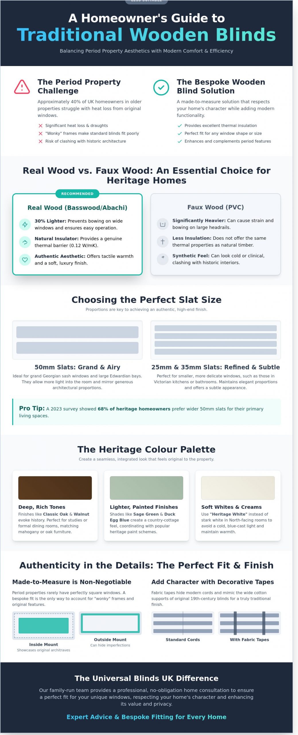 Traditional Wooden Blinds for Period Homes: A 2026 Buying Guide - Infographic