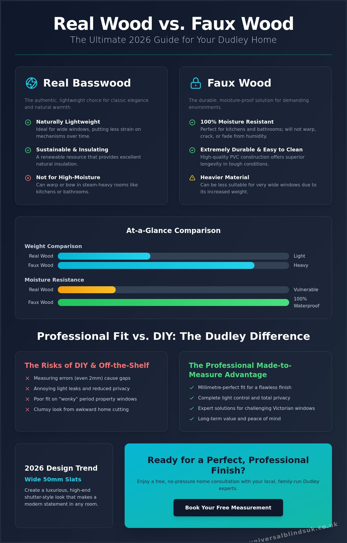 Expert Made-to-Measure Wooden Blinds in Dudley: The Ultimate 2026 Homeowner’s Guide - Infographic