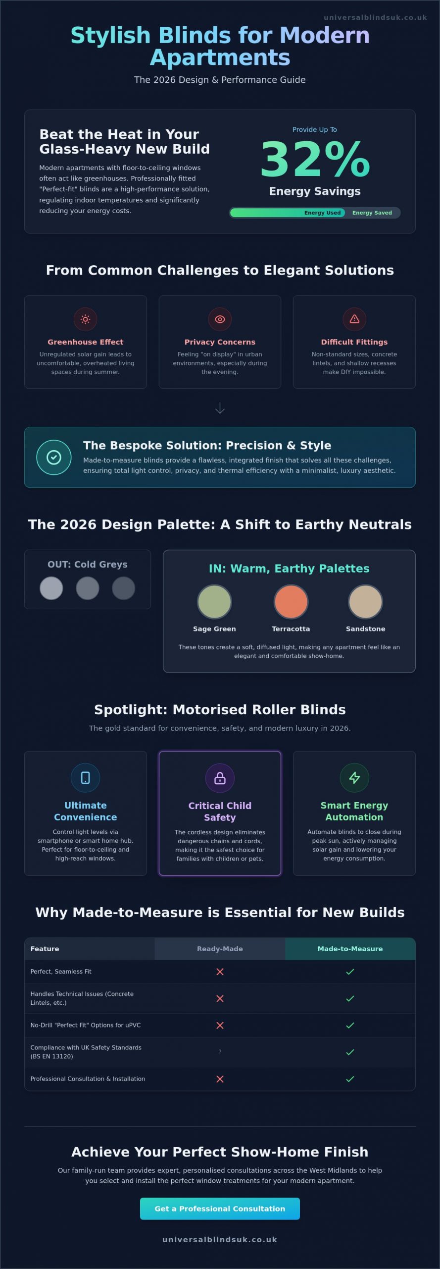Stylish Blinds for Modern Apartments: 2026 Design Guide & Examples - Infographic