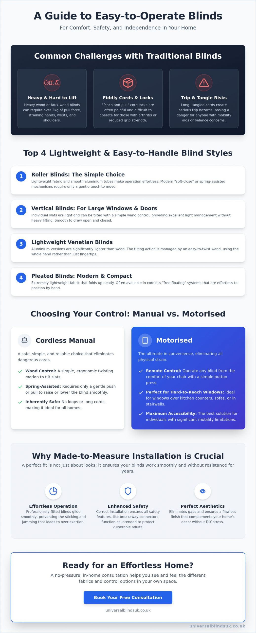 Best Blinds for Elderly People: Easy-to-Operate & Safe Solutions 2026 - Infographic