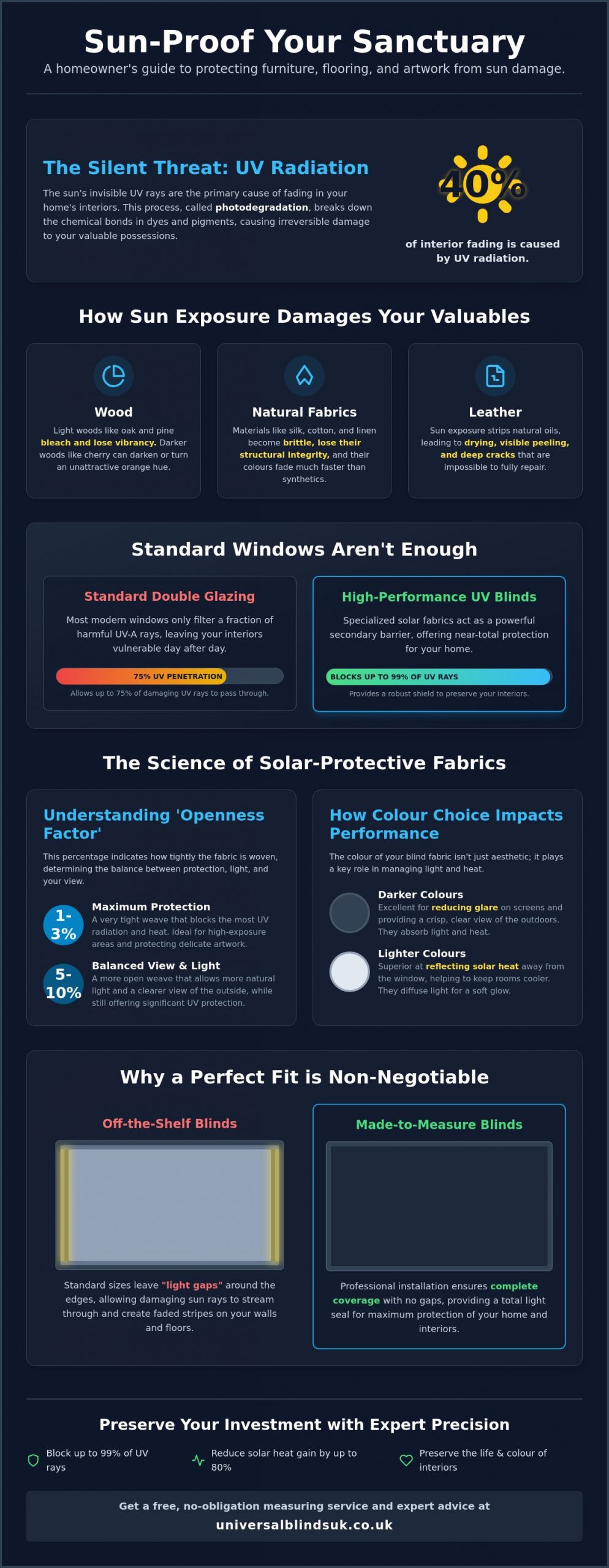 UV Protection Blinds for Furniture: Protecting Your Interiors in 2026 - Infographic