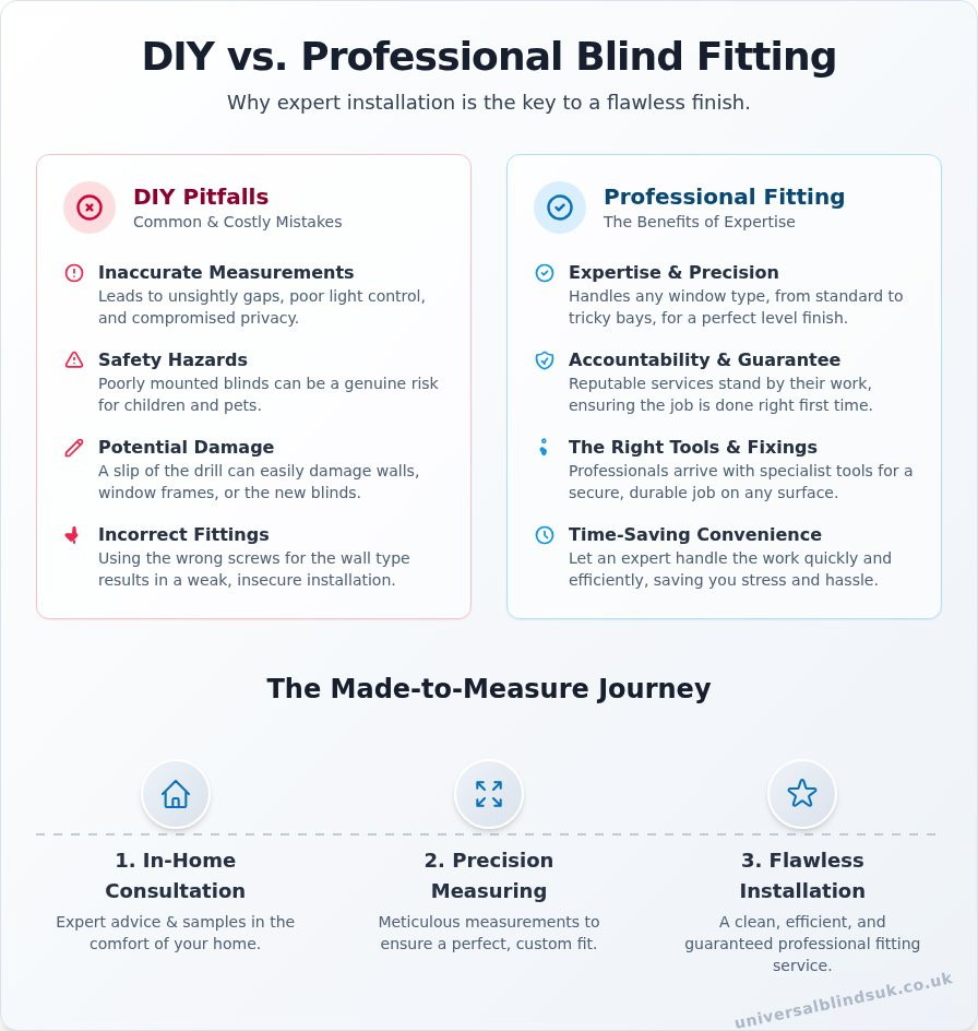 The Benefits of Professional Blind Fitting: Why DIY Can't Compare