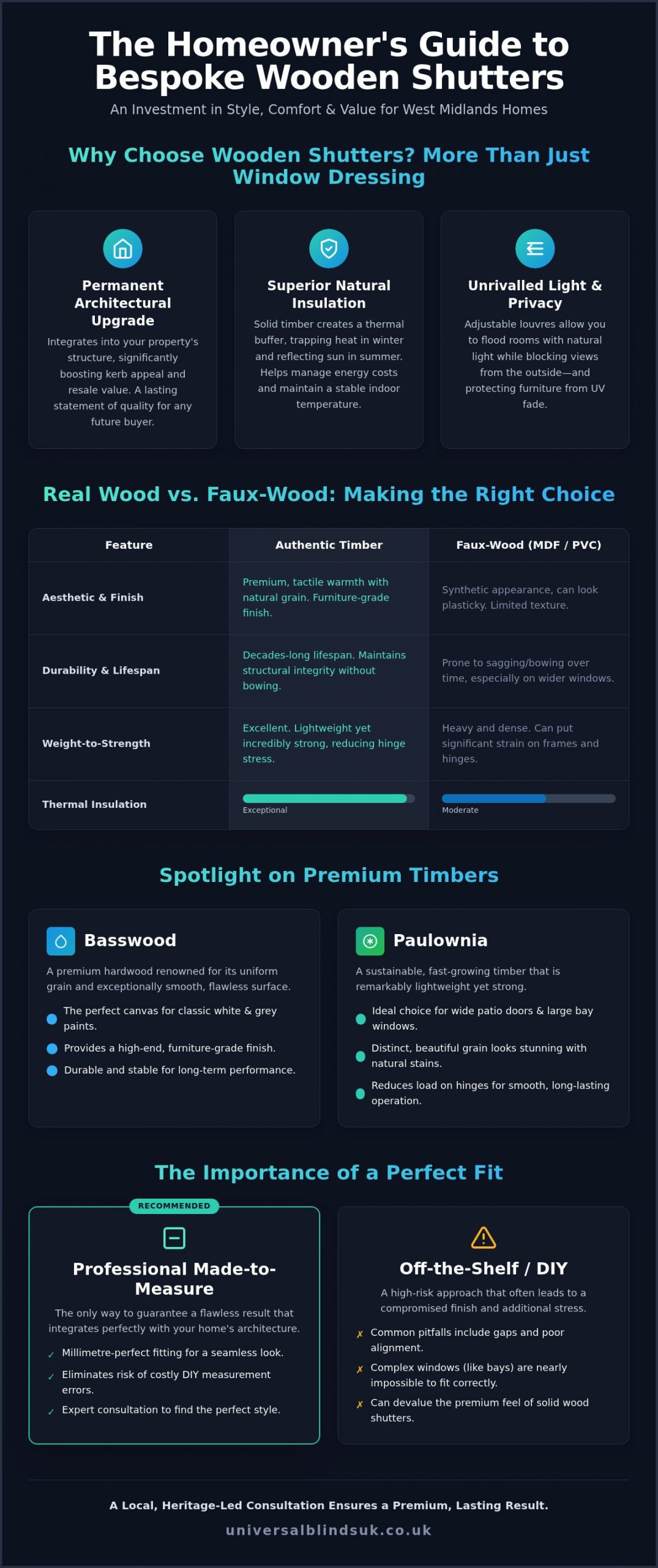 Wooden Shutters West Midlands: Timeless Style & Lasting Quality