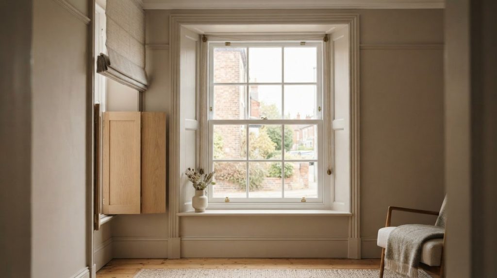 Blinds and shutters for UK sash windows