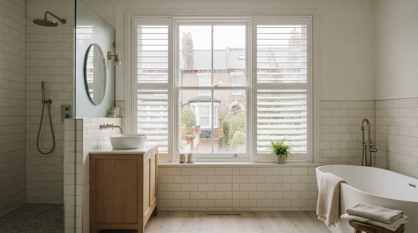 Faux Wood Shutters for High-Moisture Areas: What to Know Before Choosing